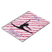 Gymnastiek Roze Witte Pepermunt Snoep Sprinkle Notitieboek (Linkerzijde)