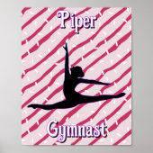 Gymnastiek Roze Witte Pepermunt Snoep Sprinkle Poster (Voorkant)