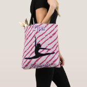 Gymnastiek Roze Witte Pepermunt Snoep Sprinkle Tote Bag (Dichtbij)