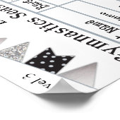 Gymnastiek Scorecard Poster 9 SilverGlitter (Hoek)