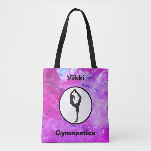 Gymnastiek Scorpion Roze Waterverf Canvas tas (Voorkant)