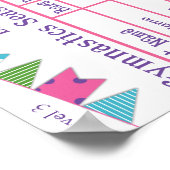 Gymnastiek Seizoen ontmoeten Scorecard Poster 9 AA (Hoek)