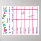 Gymnastiek Seizoen ontmoeten Scorecard Poster 9 AA (Voorkant)
