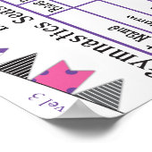 Gymnastiek Seizoen ontmoeten Scorecard Poster 9 AA (Hoek)