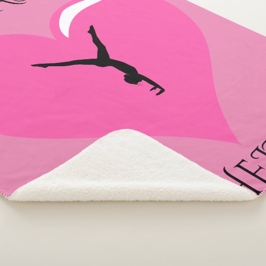 Gymnastiek sherpa deken met gepersonaliseerde naam (3/4)