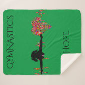 Gymnastiek sherpa deken met gepersonaliseerde naam (Voorkant (horizontaal))