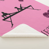 Gymnastiek sherpa deken met gepersonaliseerde naam (3/4)