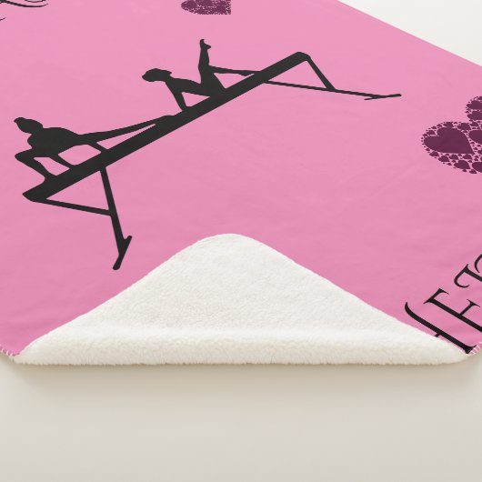 Gymnastiek sherpa deken met gepersonaliseerde naam (3/4)