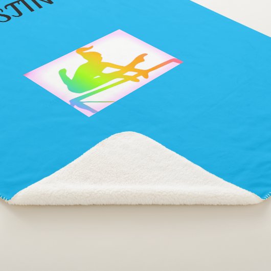 GYMNASTIEK SHERPA GROTE DEKEN MET NAAM. (3/4)