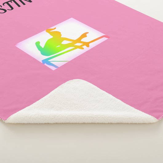 GYMNASTIEK SHERPA GROTE DEKEN MET NAAM. (3/4)