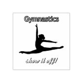 Gymnastiek "Show het af" Wood Art Stamp Rubberstempel (Afrduk)