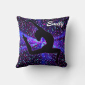 Gymnastiek Sierkussen met naam van gymnast (Achterkant)