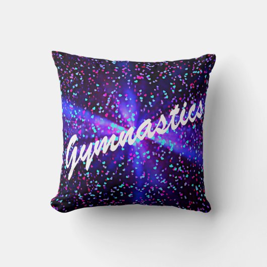 Gymnastiek Sierkussen met naam van gymnast (Voorkant)