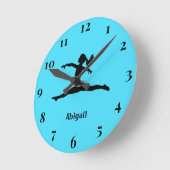  gymnastiek Silhouette Turquoise Ronde Klok (Hoek)