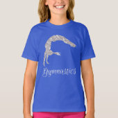 Gymnastiek Silver Shimmer Back Handspring T-shirt (Voorkant)