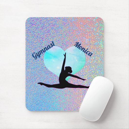Gymnastiek Silver Sparkle Hologram Muismat (Met muis)