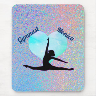 Gymnastiek Silver Sparkle Hologram Muismat