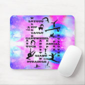 Gymnastiek Skills Hologram Crossword Mousepad Muismat (Met muis)