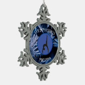 Gymnastiek Sneeuwvlok Ingelijste Ornament (Links)