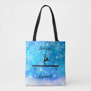 Gymnastiek Snowflake Balance Beam   Tote Bag