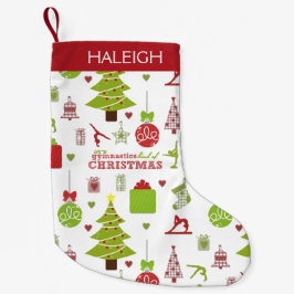 Gymnastiek soort kerst met monogram kleine kerstsok