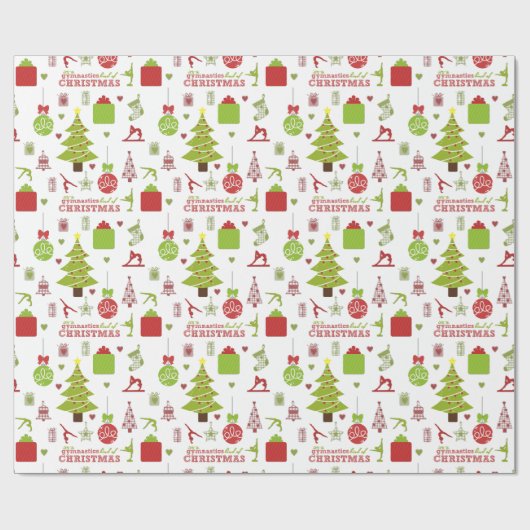Gymnastiek Soort kerstfeestdag Cadeaupapier (Vlak)