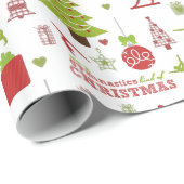 Gymnastiek Soort kerstfeestdag Cadeaupapier (Rol Hoek)