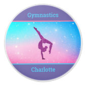 Gymnastiek Sparkle Pastel Keramische Pull Keramische Knop (Voorkant)