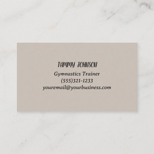 Gymnastiek Sparkle Visitekaartje (Achterkant)