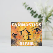 Gymnastiek Spooky Spiderweb Halloween Briefkaart (Staand voorkant)