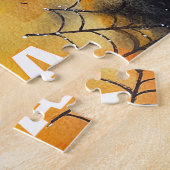 Gymnastiek Spooky Spiderweb Halloween Legpuzzel (Zijkant)