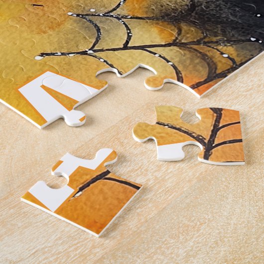 Gymnastiek Spooky Spiderweb Halloween Legpuzzel (Zijkant)