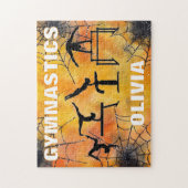 Gymnastiek Spooky Spiderweb Halloween Legpuzzel (Verticaal)