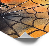 Gymnastiek Spooky Spiderweb Halloween Poster (Hoek)