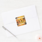 Gymnastiek Spooky Spiderweb Halloween Vierkante Sticker (Envelop)