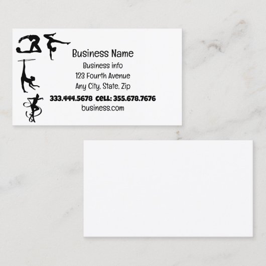 Gymnastiek Sport Fitness Rythmic Visitekaartje (Voorkant / Achterkant)
