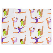 Gymnastiek springen Cartwheels meisje verjaardagsf Groot Cadeauzakje (Achterkant)