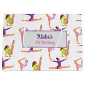 Gymnastiek springen Cartwheels meisje verjaardagsf Groot Cadeauzakje (Voorkant)