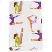 Gymnastiek springen Cartwheels meisje verjaardagsf Medium Cadeauzakje (Voorkant)