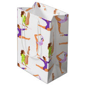 Gymnastiek springen Cartwheels meisje verjaardagsf Medium Cadeauzakje (Achterkant Gekanteld)