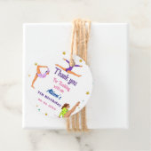 Gymnastiek sprong Cartwheels meisje verjaardagsfee Bedankjes Labels (In situ)