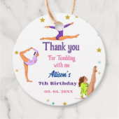 Gymnastiek sprong Cartwheels meisje verjaardagsfee Bedankjes Labels (Voorkant)