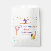 Gymnastiek sprong Cartwheels meisje verjaardagsfee Bedankzakje (Voorkant)