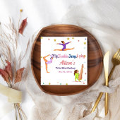 Gymnastiek sprong Cartwheels meisje verjaardagsfee Servet