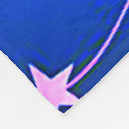 Gymnastiek Stars roze & blauw op maat Fleece Deken (Hoek)