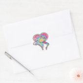 Gymnastiek Sticker met Hart en Regenboog (Envelop)