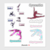 Gymnastiek Stickers voor meisjes (Vel)