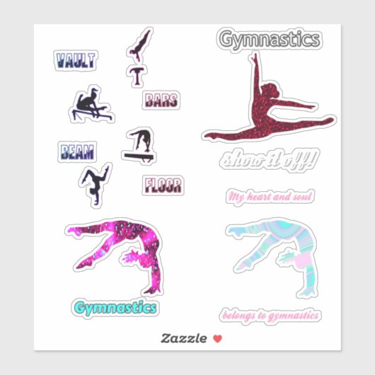 Gymnastiek Stickers voor meisjes (Vel)