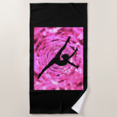 Gymnastiek strandhanddoek. strandlaken (Voorkant)