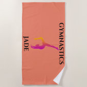 "GYMNASTIEK" strandlaken. Strandlaken (Voorkant)